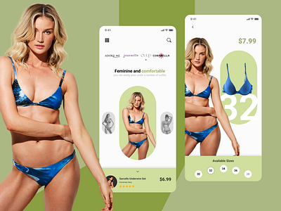 Lingerie Store - Mobile UI bras concept design lingerie mobile app mobileui panty ui undergarments