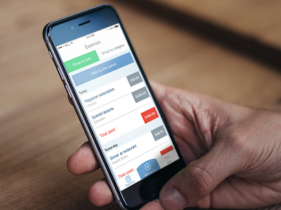 Personal finance iOS app rework app clean dashboard finance flat ios iphone menu navigation ui