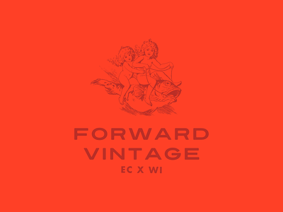 Forward Vintage Logo Design, 2019 brand branding illustration logo logo design logos retro thrifting typography vintage