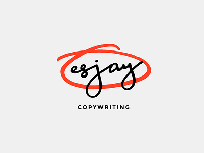 Esjay Copywriting Concept Logo brand branding concept copywriting hand lettered hand lettering logo logo design mark sketch writing