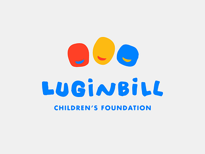 Luginbill Children's Foundation Logo branding children drawing illustration kids lettering logo logo design non profit playful typography