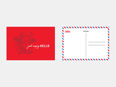 Oxbow Hotel Postcard Design airmail brand branding design graphic design hotel layout par avion postcard typography