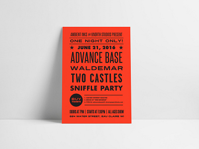 Advance Base Gig Poster Design