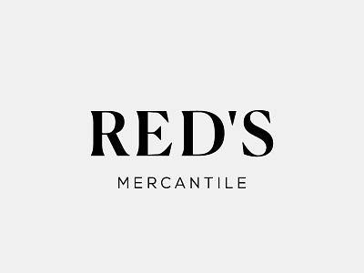 Red's Mercantile Logo Design, 2018 boutique brand assets branding design logo logo design retail small business typography