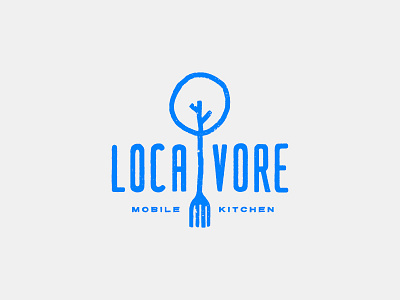 Locavore Mobile Kitchen Logo, 2018 brand branding drawing food food truck graphic illustration lettering logo logo design typography vector