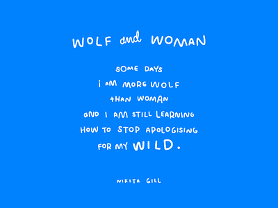 Wolf and Woman Lettering, 2017