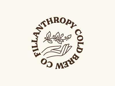 Fillanthropy Cold Brew Co 02 branding coffee coffee bean cold brew community growth hand logo plant