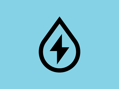 Midtown Power Washers blue bolt branding clean drop identity logo logomark power wash pressure wash wash water