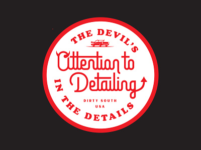 Attention to Detailing automobile belaire branding car car detailing detailing devil evil identity illustration lettering logo memphis script tennessee