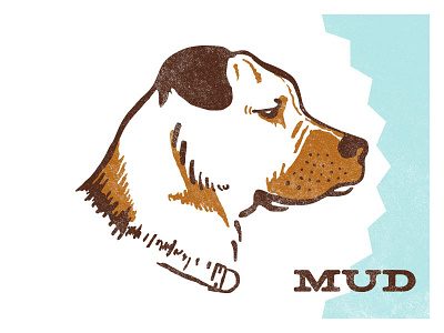 Mud animal dog illustration k9 pet