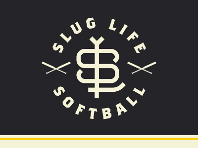 Slug Life Softball logo monogram softball sports team