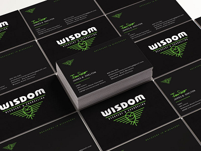 Wisdom Business Card branding business card counseling identity logo owl recovery