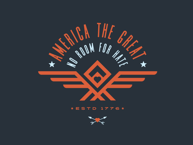 America The Great american usa heart illustration love patriotic eagle america