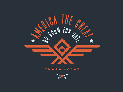 America The Great america american eagle heart illustration love patriotic usa