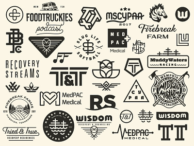 Things from 2017 branding collection design logo marks stuff things