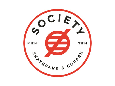 Society Memphis combined logo coffee logo memphis skatepark society tennessee