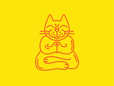 Recovery Yoga 901 901 branding cat feline illustration logo yoga