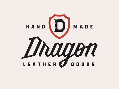 Dragon Leather Goods branding hand made leather logo