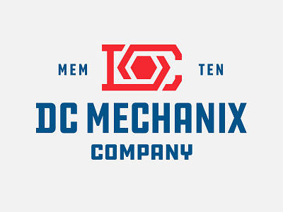 DC Mechanix Company auto blue collar branding logo mechanic shop tool