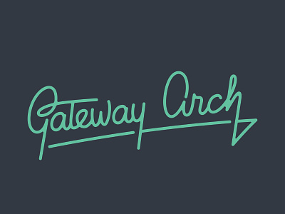 Gateway Arch Lettering cursive gateway arch hand lettering national park script type typography