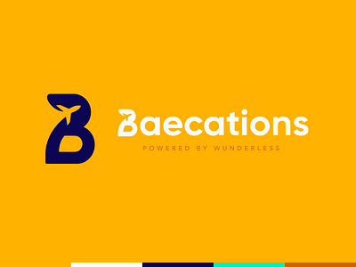 Baecations by Wunderless Logo branding brandmark design icon illustrator logo typography vector