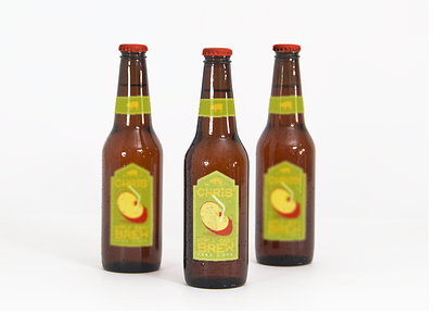 Chris' Apple Baby Brew Labels branding labels logos mockups packaging