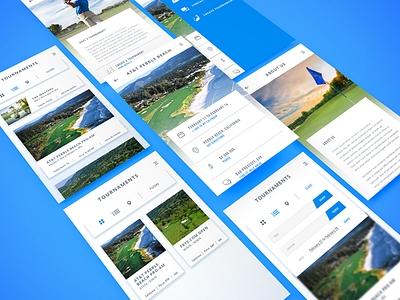 Golf Tournament Screens design golf mobile mobile app mobile design tournament ui design