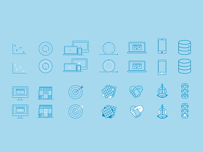 Icons data design icons mobile tech