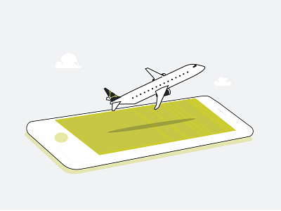 Idea Take-Off illustrations illustrator mobile phones planes social vectors