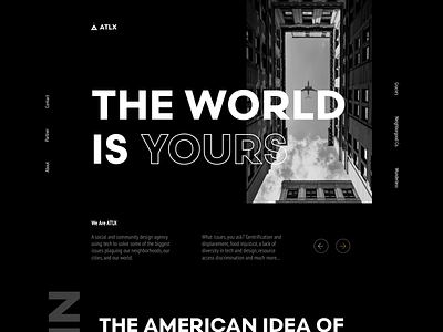 ATLX Homepage designs graphics minimal sans serif web design website