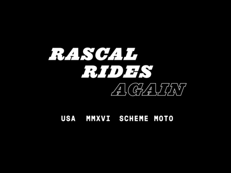 Rascal Rides Again animation gif lettering moto motorcycle rascal ride type typo typography