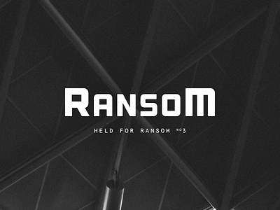 Held for Ransom 3 black black and white font logomark logotype mark ransom typography white