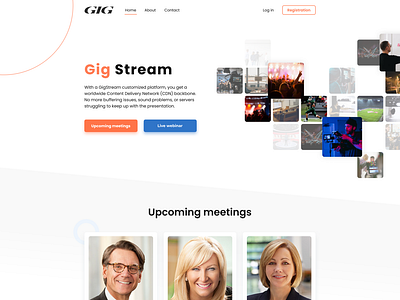 Streaming platform landing page