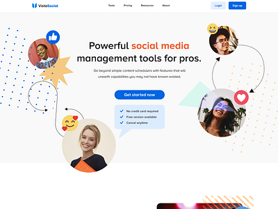 Social media landing page