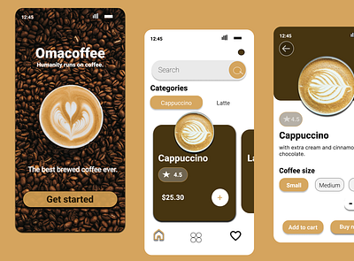 Omacoffee design typography uiux