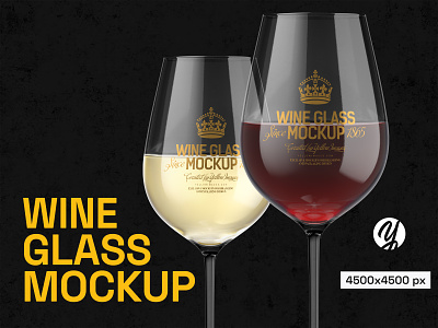 Wine glass mockup