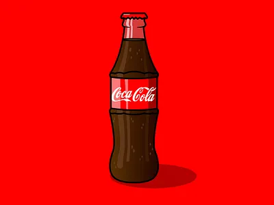 Coca Cola Flat Design. art brightcolor cocacola design flatdesign graphic design illustration vector