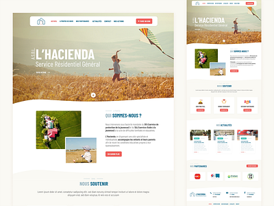 Hacienda - Website Design beige belgium design donation fields kids odoo social ui ux web website