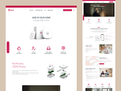 Jane - Web Design beige belgium design elder elderly odoo red ui ux web