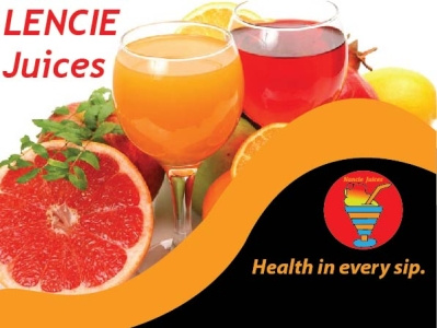 Lencie Juices Flyer branding graphic design ui