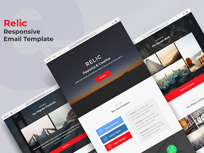Relic - Responsive Email with Online Editor design email template mailchimp responsive stampready