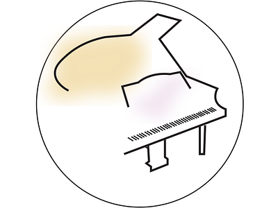 Piano design graphic design illustration jazz minimalism oneline piano vector