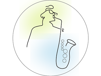 Sax Player design graphic design illustration jazz minimalism music music icon music illustration oneline sax vector