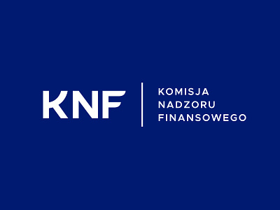 KNF Komisja Nadzoru Finansowego logo blue domek finance knf letters line logo marzec monogram simple typography