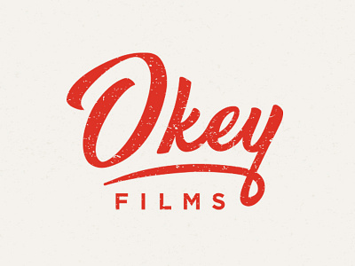 Okey calligraphy cinema dominika films handwriting line logo marzec ok okay oldschool simple