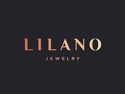 Lilano logo bracelets brand domek earings elegant gold jewellery jewelry logo luxurious marzec typography