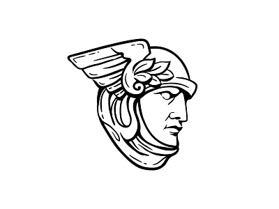 Hermes logo illustration domek eyes god head hermes illustration logo man marzec people profile wings