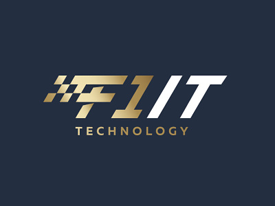 F1IT technology logo car domek elegant f1 gold it logo marzec racing software solutions speed technology