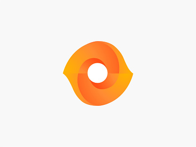 Orange round logo 3d circle colorful illustration logo logo symbol marzec orange round simple