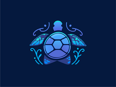Turtle illustration animals blue domek illustration logo marzec shiny stone turtle turtles vector
